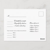 Choix de menu RSVP Cadre noir or Art Déco élégant (Dos)