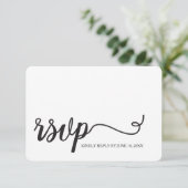 Choix de menu RSVP de mariage de script simple (Debout devant)