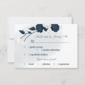 choix de repas de fleurs marines et blanches carte (Devant)