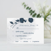 choix de repas de fleurs marines et blanches carte (Debout devant)