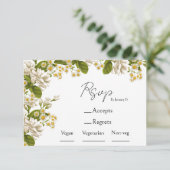 Choix de repas de mariage vert et beige & RSVP (Debout devant)