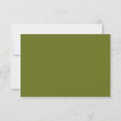 Choix de repas de mariage vert et beige & RSVP (Dos)