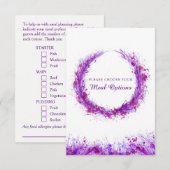 choix de repas mariage - Cartes d'enceinte à éclab (Devant / Derrière)