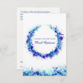 choix de repas mariage Cartes d'enceinte à éclabou (Devant / Derrière)