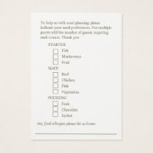 choix de repas mariage cartes florales bordeaux ro (Dos)