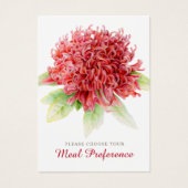 choix de repas mariage cartes florales bordeaux ro (Devant)