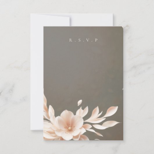 Choix de repas romantique à mariage floral RSVP (Devant)