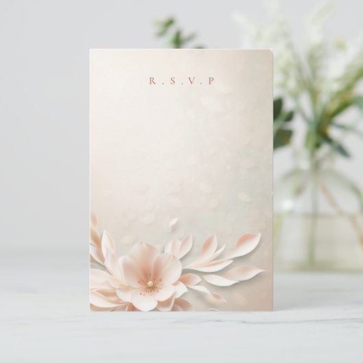 Choix de repas romantique à mariage floral RSVP (Debout devant)