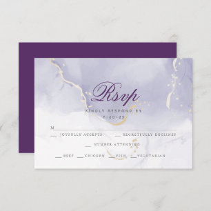 Choix de repas RSVP Lilac Aquarelle