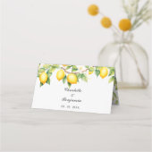 Choix du menu de mariage et numéro de table Lemon (Dos)