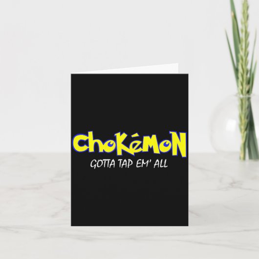 Chokemon Gotta Tap Em All Funny Jiu Jitsu Mma Shor Kaart (Voorkant)