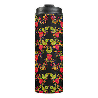 Chokhloma Russische bessen: traditionele stijl Thermosbeker