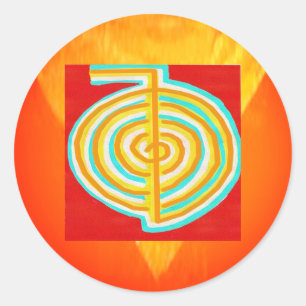 CHOKURAY : CHO KU RAY Reiki Heling Symbool Ronde Sticker