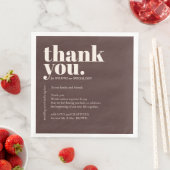 Cholate Brown Thank Minimalist Decor Wedding Servet (Insitu)