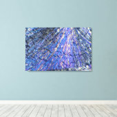 Cholesterolkristallen bekeken in gepolariseerd lic canvas afdruk (Insitu (Houten vloer))
