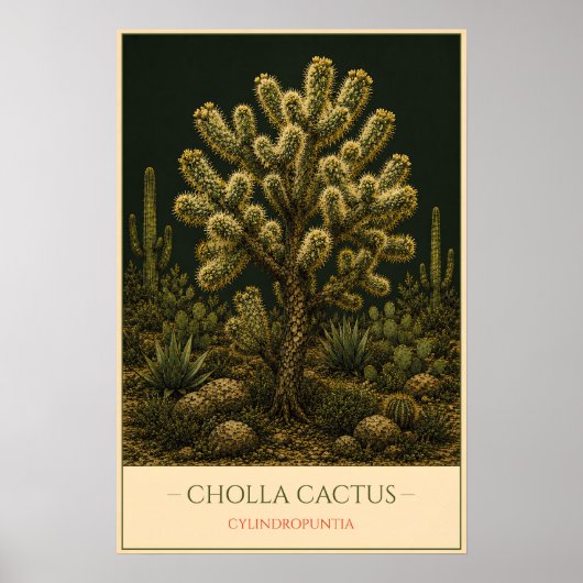 Cholla Cactus Poster (Voorkant)