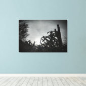 Cholla Sunset Canvas Afdruk (Insitu (Houten vloer))