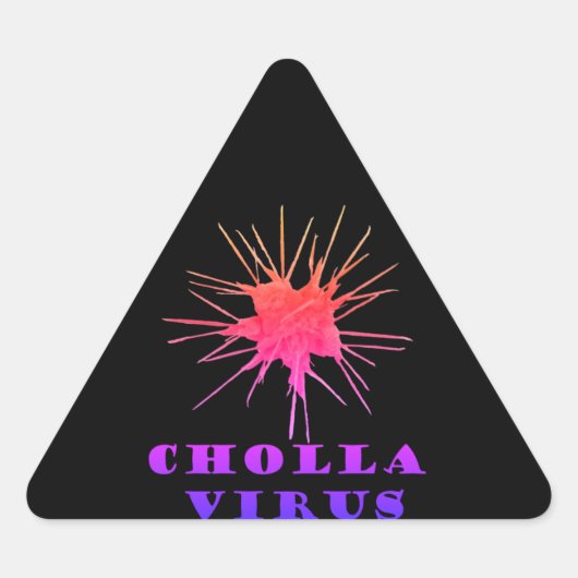 Chollavirus Driehoek Sticker (Voorkant)