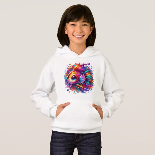 Cholorful chibi fish in rainbowors (Devant entier)