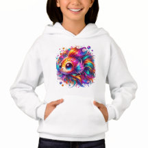 Cholorful chibi fish in rainbowors