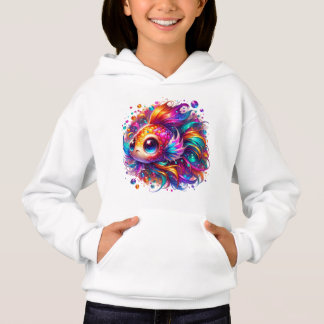 Cholorful chibi fish in rainbowors