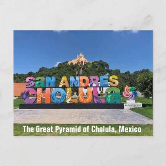 Cholula Pyramid, Mexique Carte postale (Devant)