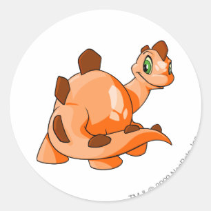 Chomby Oranje Ronde Sticker