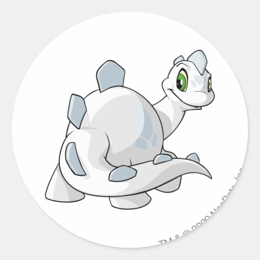 Chomby White Ronde Sticker (Voorkant)