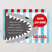 Chomp Chomp Je bent een geweldig haaienthema Bedan Feestdagenkaart (Voorkant / Achterkant)