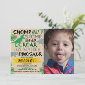 Chomp & Stomp! Dinosaur Elke ouderdag Foto Kaart (Staand voorkant)