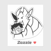 Chompe - Sticker de vinyle de deuxième contact (Feuille)