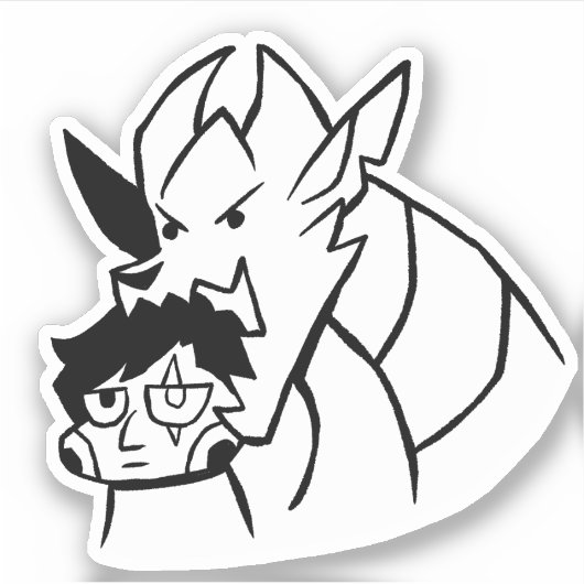 Chompe - Sticker de vinyle de deuxième contact (Devant)