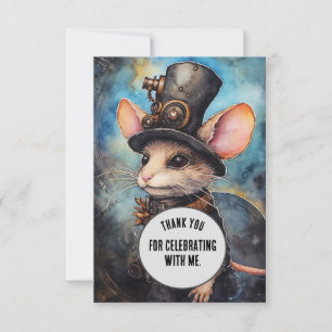 Chompington Dank Je Steampunk dier Aangepast Bedankkaart