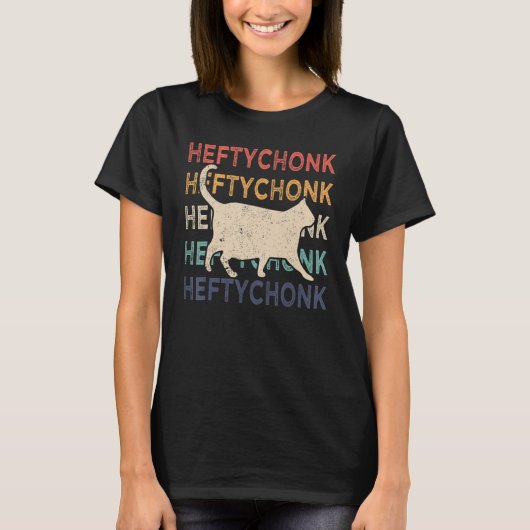 Chonk Cat  Chonk Meme Fat Cat Retro Heftychonk T-shirt (Voorkant)