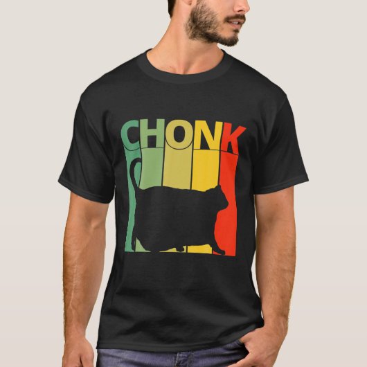 Chonk Cat Scale Meme Funny Retro Style  Cat T-shirt (Voorkant)
