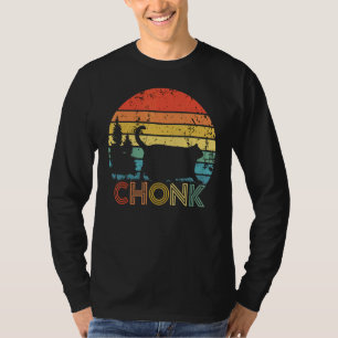 Chonk Cat Scale Meme Retro Style  Cats Meme T-shirt