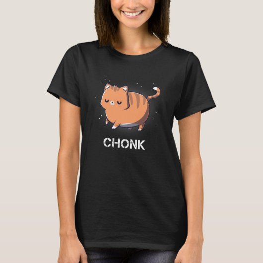 chonk, chonky, chonk chart, chonky cat t-shirt (Voorkant)