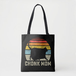 Chonk Kat Moeder Schaal Meme Grappige Retro Stijl  Draagtas