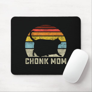 Chonk Kat Moeder Schaal Meme Grappige Retro Stijl Muismat