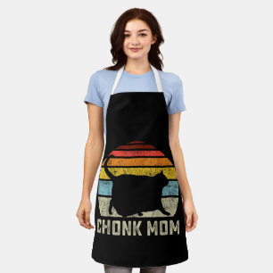 Chonk Kat Moeder Schaal Meme Grappige Retro Stijl  Schort