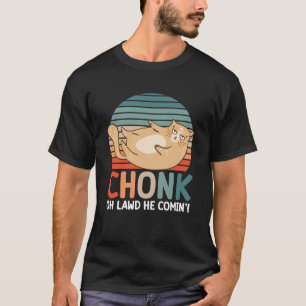 Chonk Kat Schaal Meme Retro Humoristisch Kat T-shirt