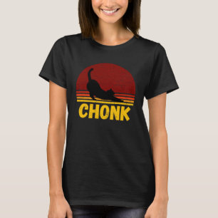 Chonk Kattenschaal Retro Stijl Vintage Cubby Stret T-shirt