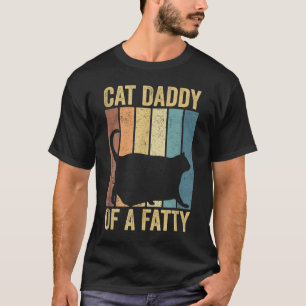 Chonk Meme Cat Cat Papa van een Vintage met een ve T-shirt