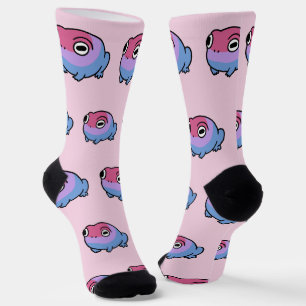 Chonky Biseksuele Kikker Queer Sokken Cute Bi Pr