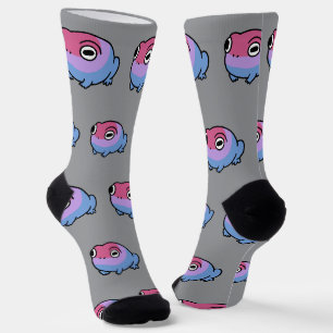 Chonky Biseksuele Kikker Queer Sokken Cute Bi Pr