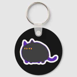 Chonky Black Cat Keychain