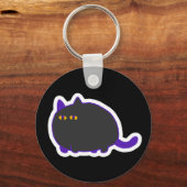 Chonky Black Cat Keychain (Voorkant)