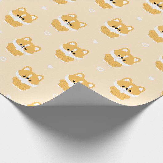 Chonky Corgi Cadeaupapier (Hoek)