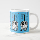 Chonky Gestreepte Japanse Tabby Cat Extra Grote Beker (Rechts)