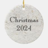 Chonky Gestreepte Japanse Tabby Cat Keramisch Ornament (Achterkant)